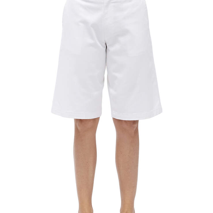 Dickies Girl Juniors' Wide Leg Worker Shorts - White (WHT) image number 1