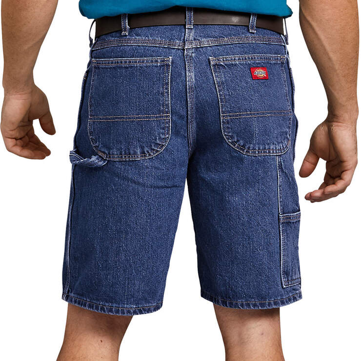 9.5" Relaxed Fit Carpenter Shorts - Stonewashed Indigo Blue (SNB) image number 2
