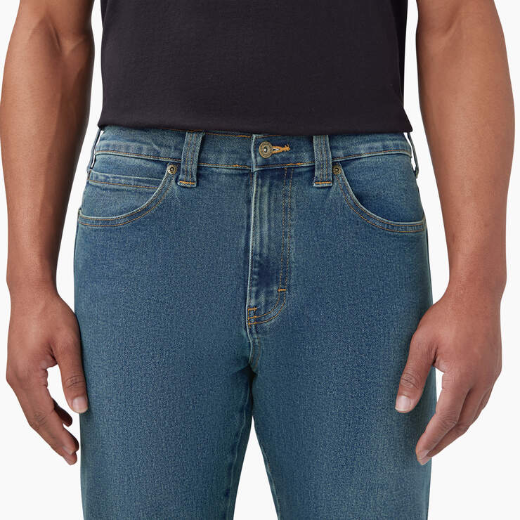 FLEX Regular Fit 5-Pocket Jeans - Tined Denim Wash (TWI) image number 8