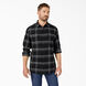 FLEX Long Sleeve Flannel Shirt - Black Gray Plaid &#40;1BP&#41;