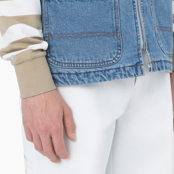 Denim Zip Front Vest - Light Denim &#40;LTD&#41;