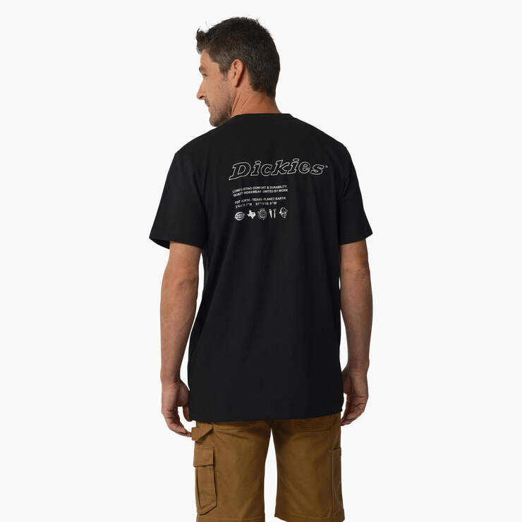 United By Work Graphic Pocket T-Shirt - Black (B25) image number 1