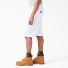 Relaxed Fit Utility Painter&#39;s Shorts, 13&quot; - White &#40;WH&#41;