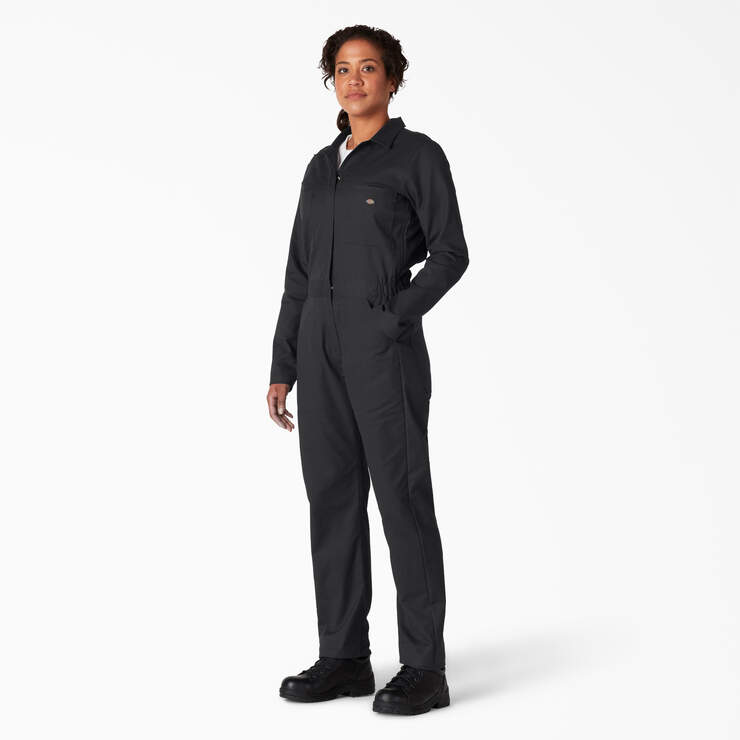 Women's Cooling Long Sleeve Coveralls - Black (BK) image number 1