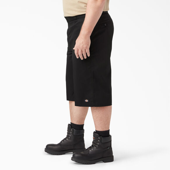 Loose Fit Multi-Use Pocket Work Shorts, 15&quot; - Black &#40;BK&#41;
