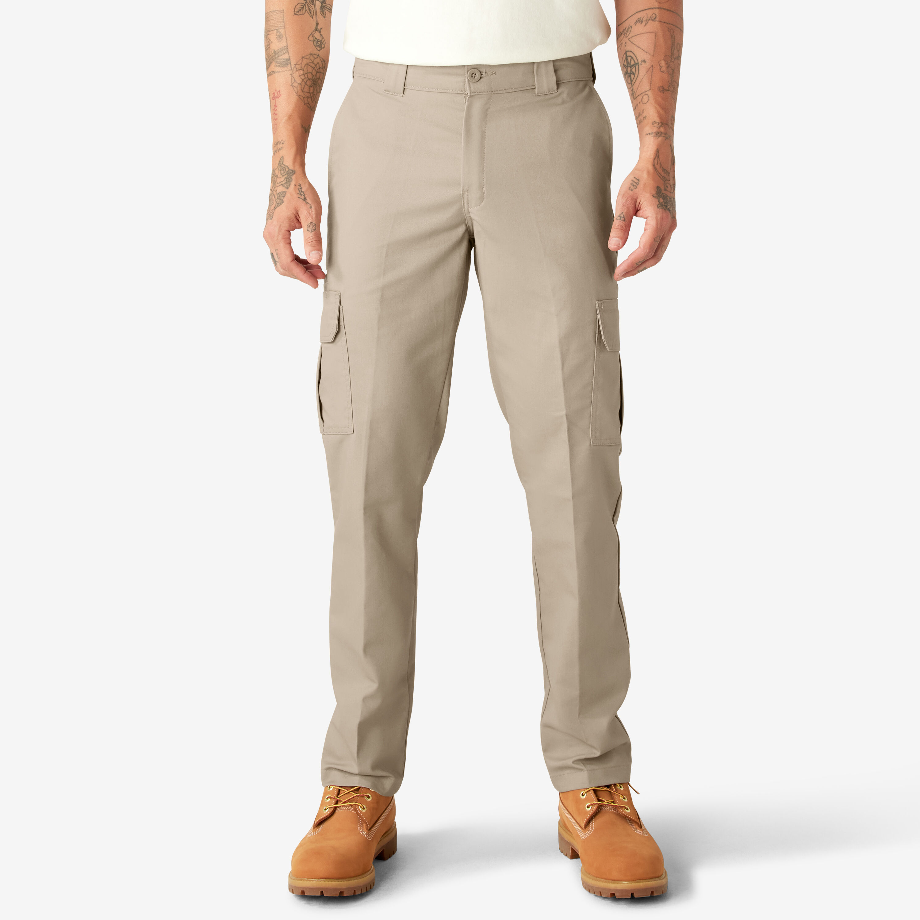 Slim fit khaki cargo pants hot sale
