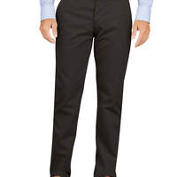 Slim Fit Tapered Leg Flat Front Khaki Pants - Rinsed Black (RBK)