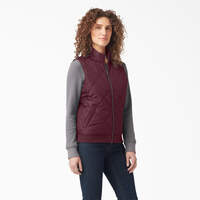 Women's Quilted Vest - Burgundy (BY)