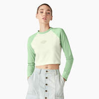 Women's Sodaville Long Sleeve Cropped T-Shirt - Quiet Green (QG2)