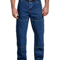 Relaxed Fit Double Knee Carpenter Denim Jeans - Stonewashed Indigo Blue (SNB)