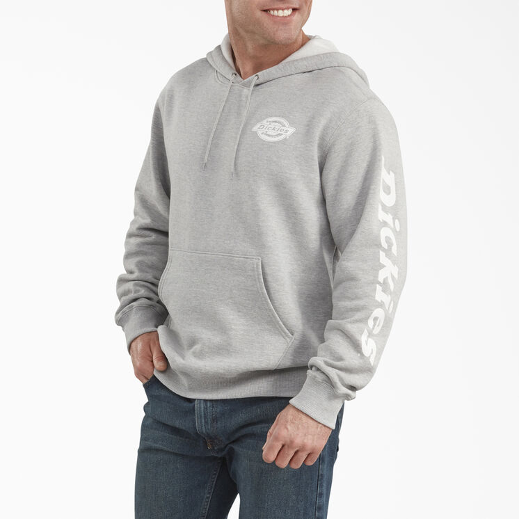 Logo Sleeve Fleece Hoodie - Heather Gray &#40;HG&#41;