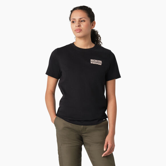 Women&#39;s Heavyweight Workwear Graphic T-Shirt - Black &#40;KBK&#41;