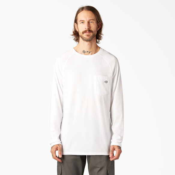 Cooling Temp-iQ® Performance Long Sleeve T-Shirt - Dickies US, White 3XLT