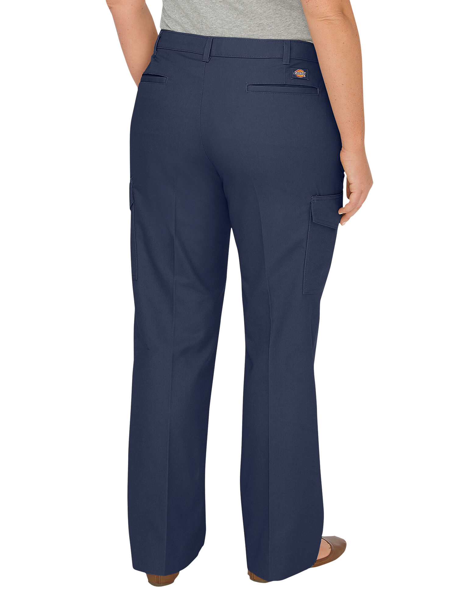 Women's Relaxed Straight Server Cargo Pants (Plus) Navy Blue | Dickies