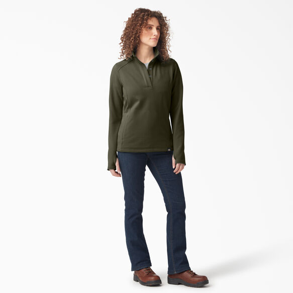 Women&#39;s DuraTech Maverick Half-Snap Fleece - Moss Green &#40;MS&#41;
