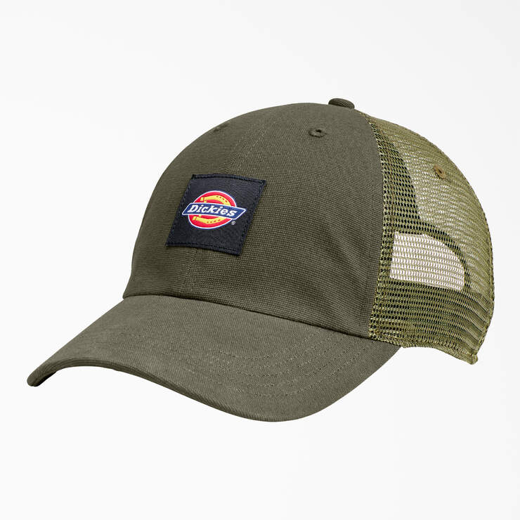 Canvas Trucker Hat - Moss Green (MS) image number 1