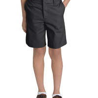 Boys' Classic Fit Flat Front Shorts, 8-20 - Black (BK)