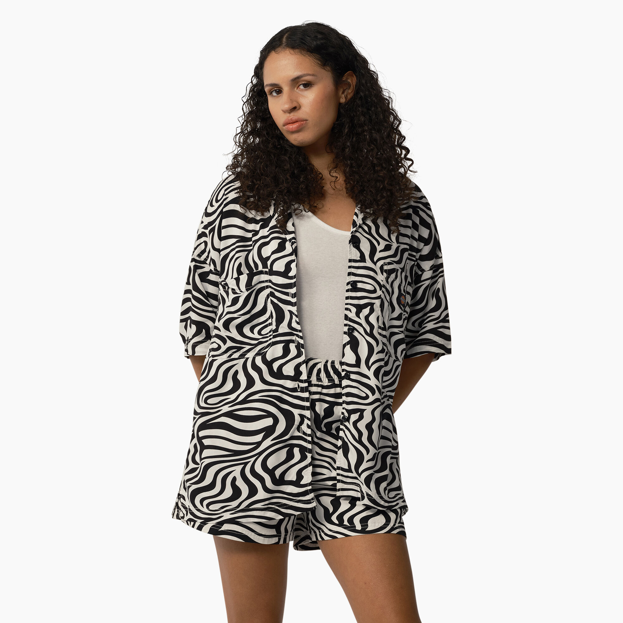 Zebra print dress shirt sale