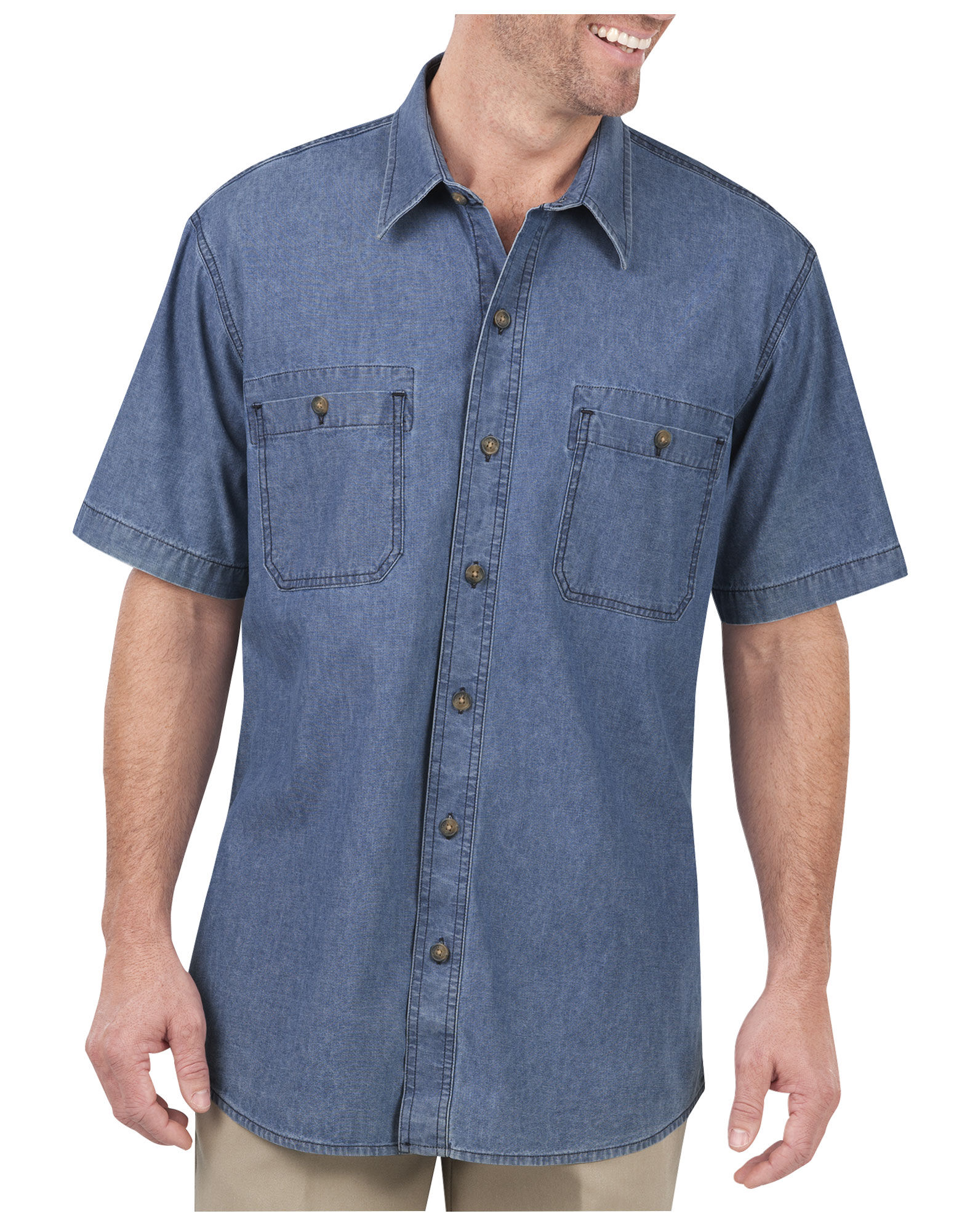 Short Sleeve Chambray Shirt | Mens Shirts | Dickies