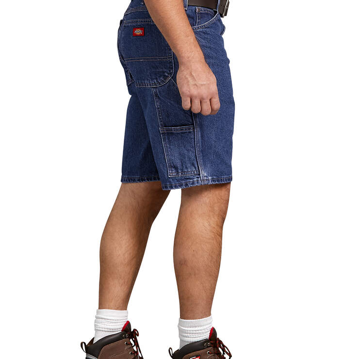 9.5" Relaxed Fit Carpenter Shorts - Stonewashed Indigo Blue (SNB) image number 3