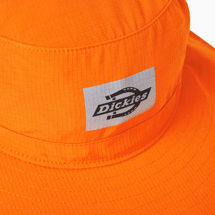 Full Brim Ripstop Boonie Hat with Neck Shade - Neon Orange (NA) image number 3