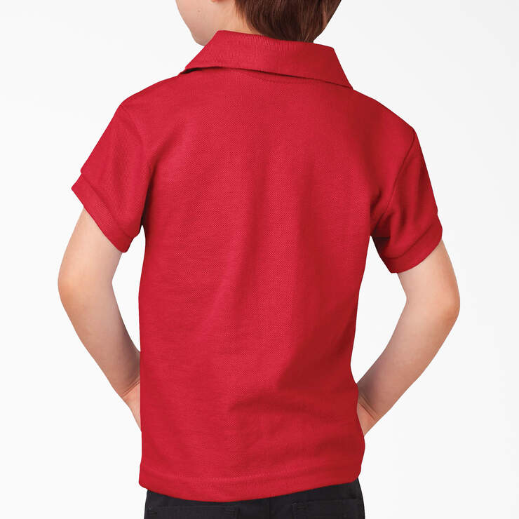 Toddler Piqué Short Sleeve Polo - English Red (ER) image number 2