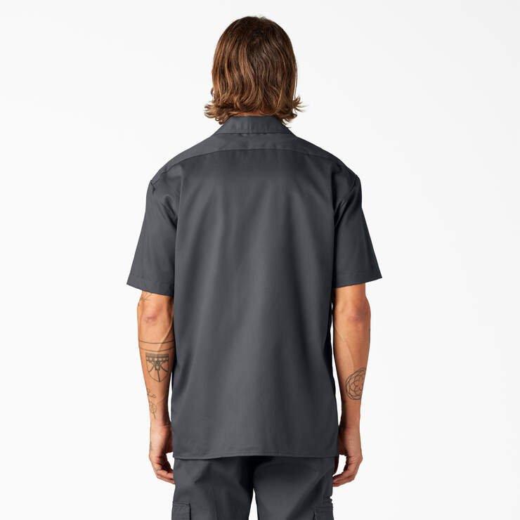 FLEX Relaxed Fit Short Sleeve Work Shirt - Charcoal Gray (CH) image number 2