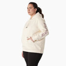 Women&#39;s Plus Heavyweight Logo Sleeve Hoodie - Antique White &#40;AW&#41;