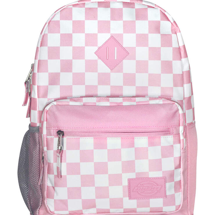 Study Hall Pink Checkered Backpack - Pink White Checkered (CKW) image number 1
