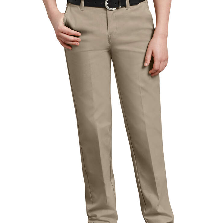 Boys' FlexWaist® Slim Fit Straight Leg Ultimate Khaki Pants, 4-7 - Desert Sand (DS) image number 1