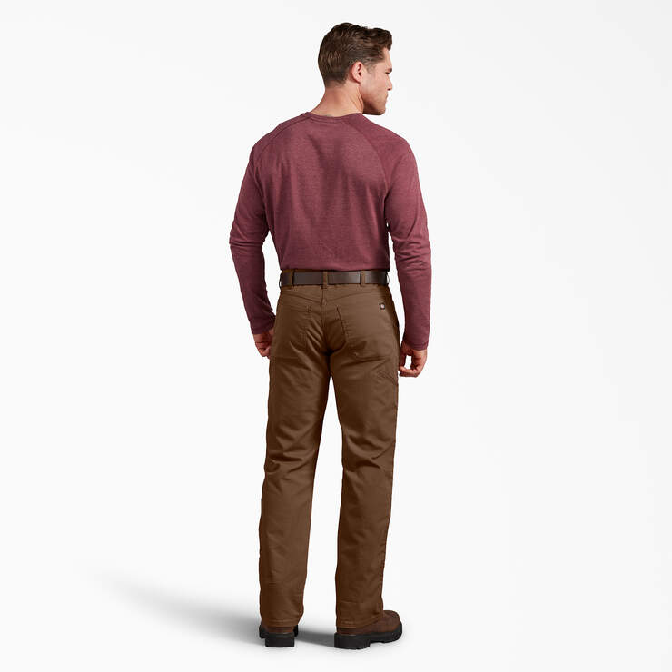 Regular Fit Duck Double Knee Pants - Stonewashed Timber Brown (STB) image number 5