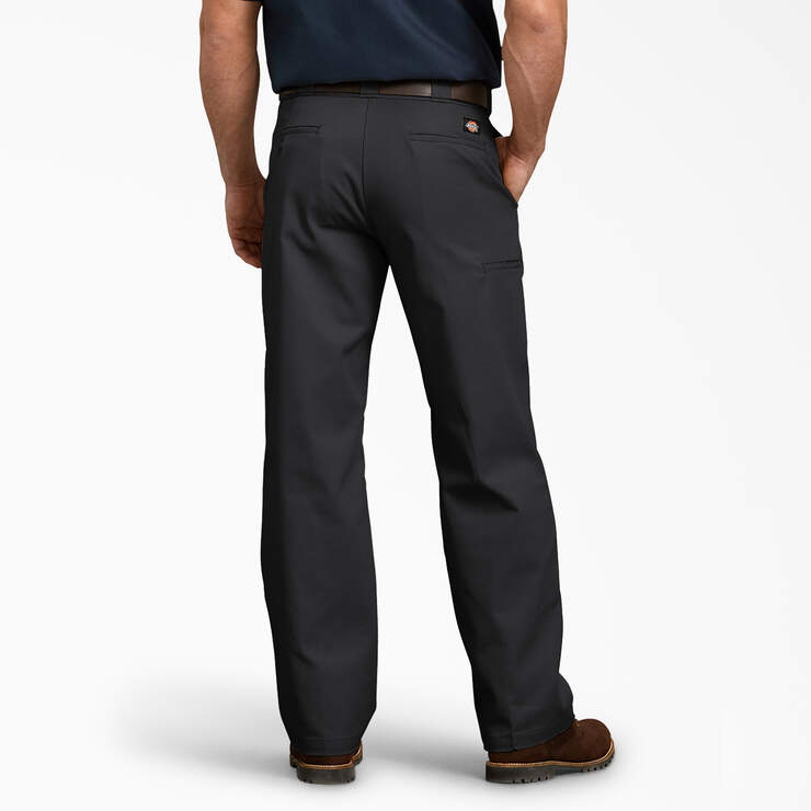 Relaxed Fit Double Knee Work Pants - Black (BK) image number 2