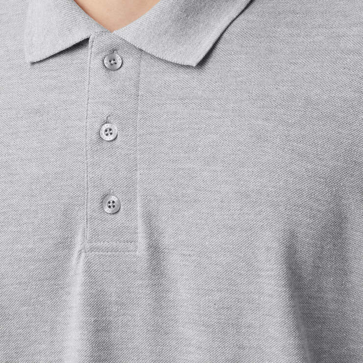 Adult Size Piqué Short Sleeve Polo - Heather Gray (HG) image number 5