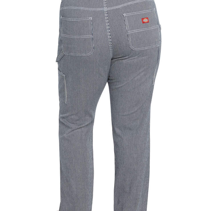 Dickies Girl Juniors' Plus Hickory Striped Carpenter Pants - Hickory Stripe (HS) image number 2