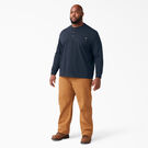 Heavyweight Long Sleeve Henley T-Shirt - Dark Navy &#40;DN&#41;