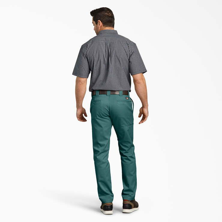 Slim Fit Tapered Leg Multi-Use Pocket Work Pants - Lincoln Green (LN) image number 5