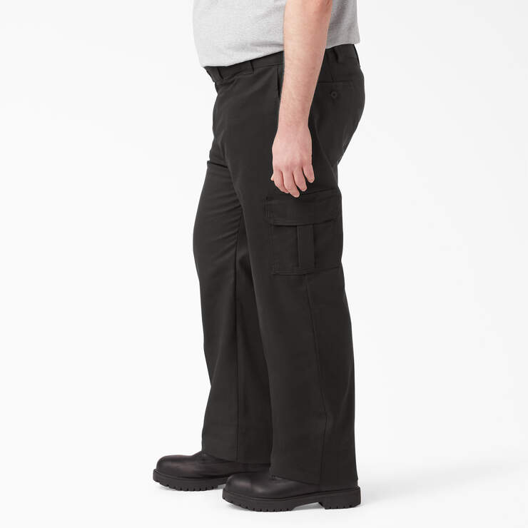 FLEX Regular Fit Cargo Pants - Black (BK) image number 7