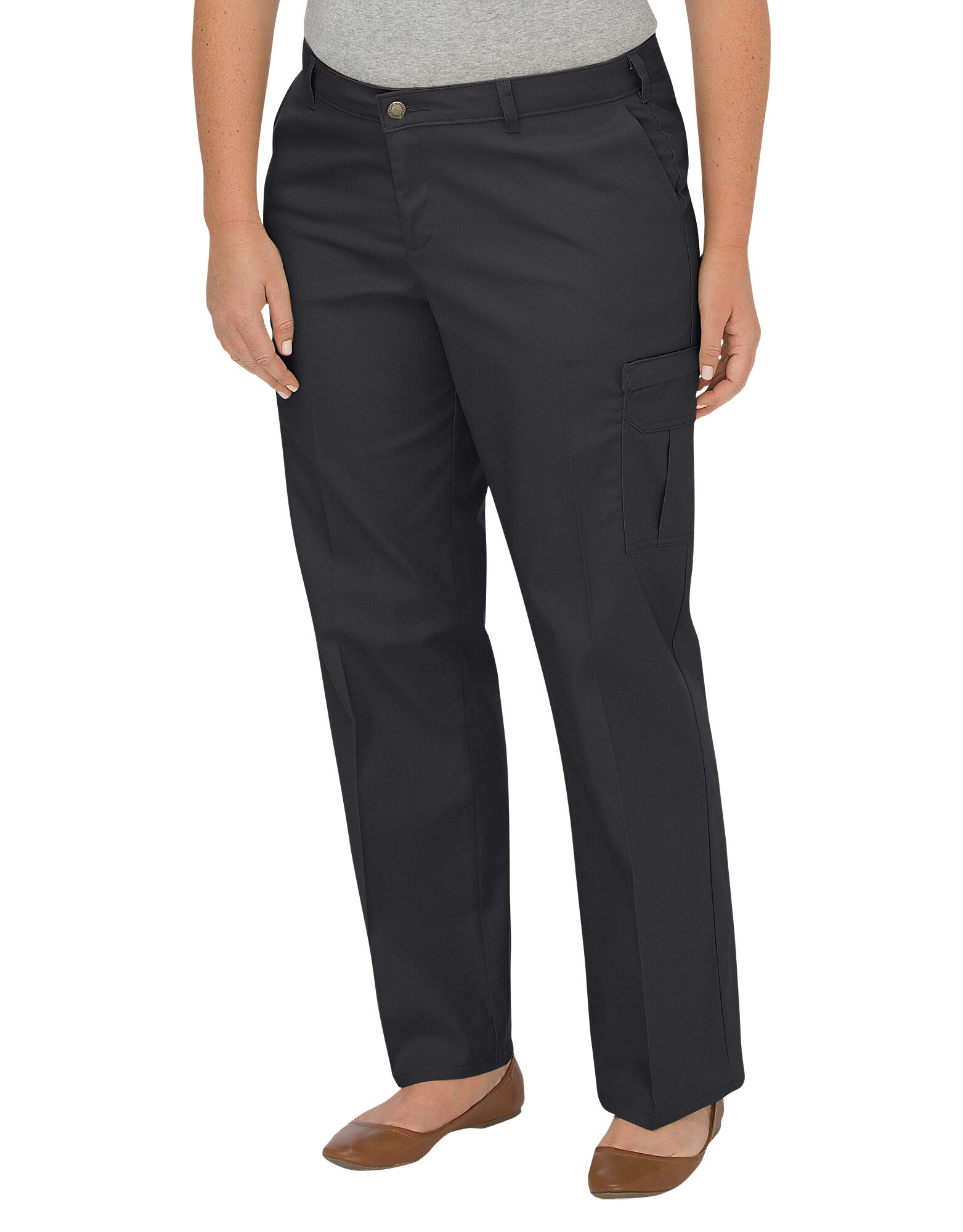 black straight cargo pants