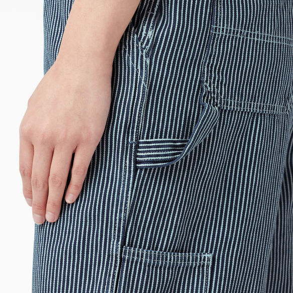Women&#39;s Relaxed Fit Bib Overalls - Rinsed Hickory Stripe &#40;RHS&#41;