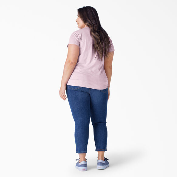 Women&#39;s Plus Short Sleeve V-Neck T-Shirt - Mauve Shadows &#40;VS&#41;