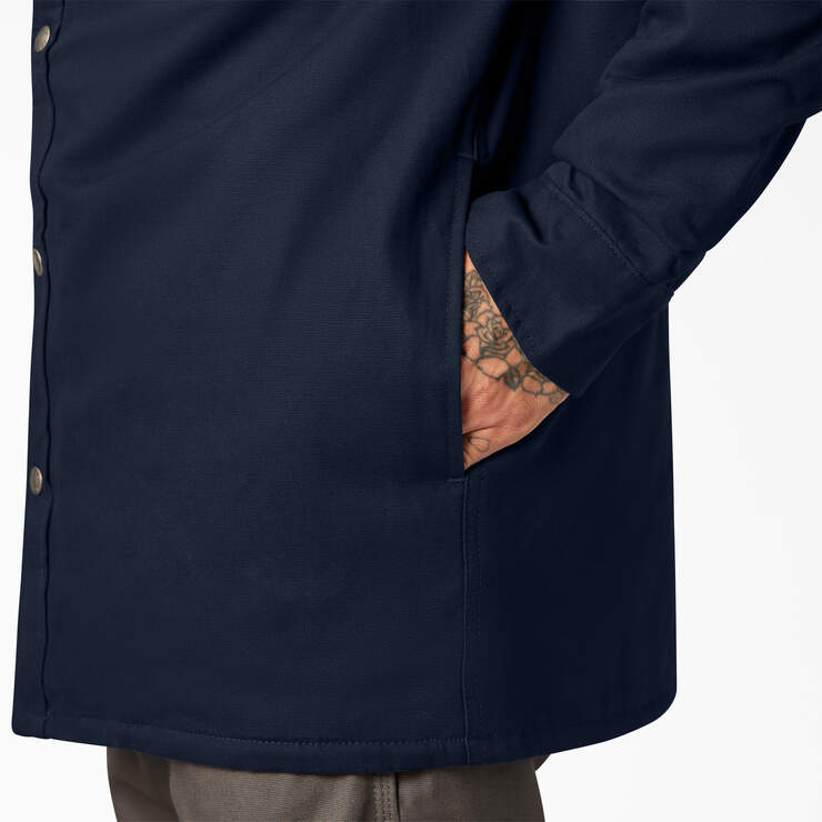 Duck Hooded Shirt Jacket - Dark Navy (DN) image number 9