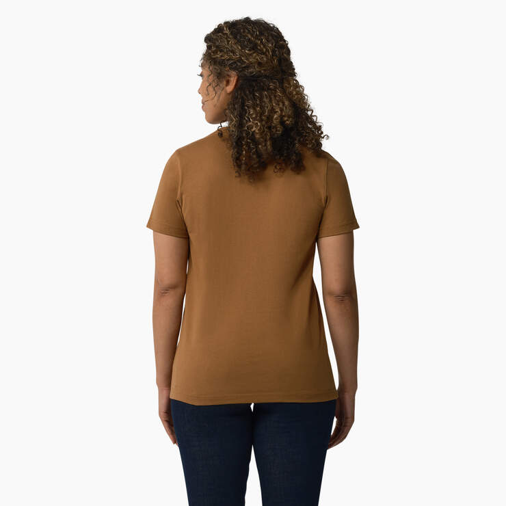 Women's Heavyweight Short Sleeve Pocket T-Shirt - Brown Duck (BD) image number 2