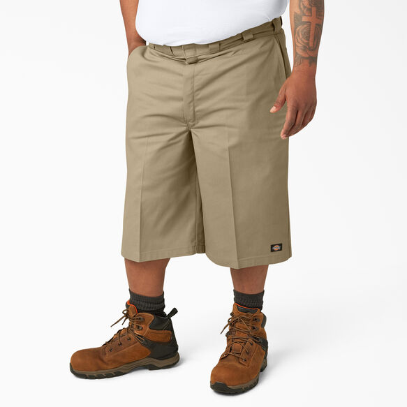 Loose Fit Multi-Use Pocket Work Shorts, 15&quot; - Khaki &#40;KH&#41;