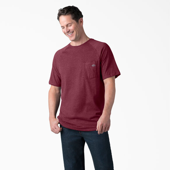 Cooling Short Sleeve Pocket T-Shirt - Burgundy Heather &#40;BYH&#41;