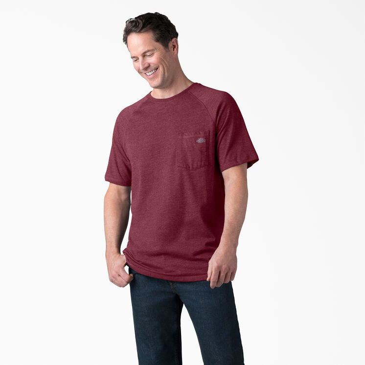 Cooling Short Sleeve Pocket T-Shirt - Burgundy Heather &#40;BYH&#41;
