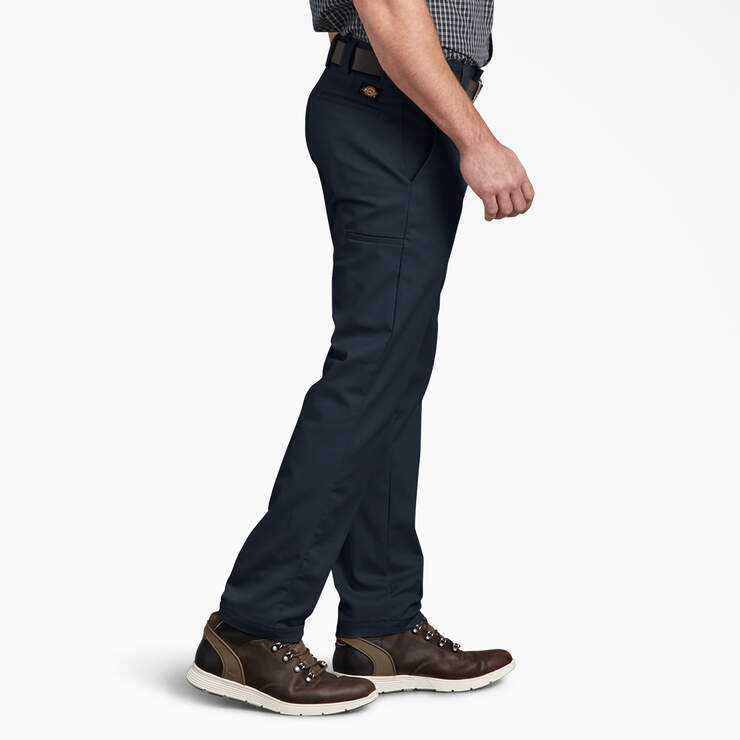 Slim Fit Tapered Leg Multi-Use Pocket Work Pants - Dark Navy (DN) image number 3