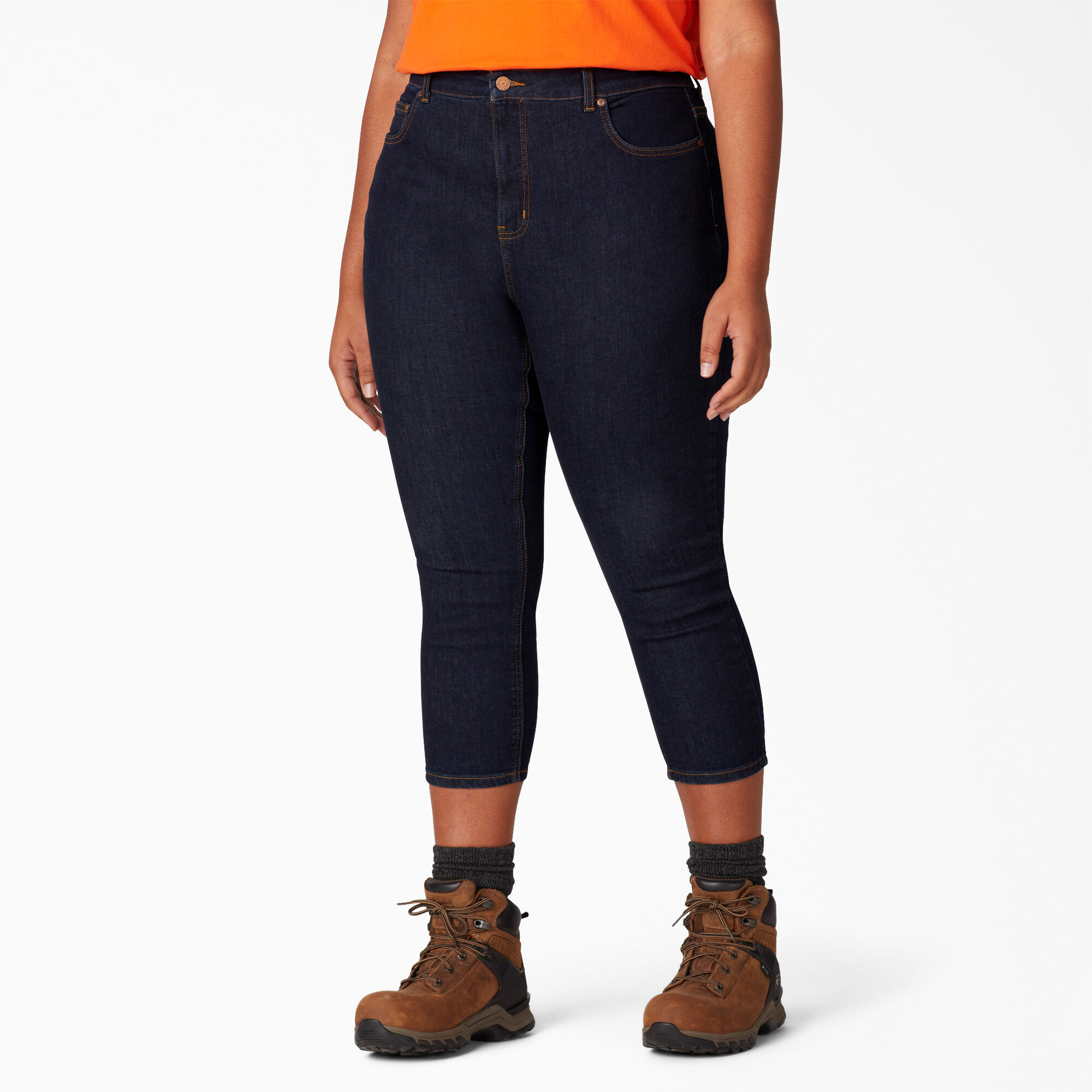 Dickies Jeans Womens Boot Cut Blue Denim Work Pants FD113 Classic fit w/ pockets 