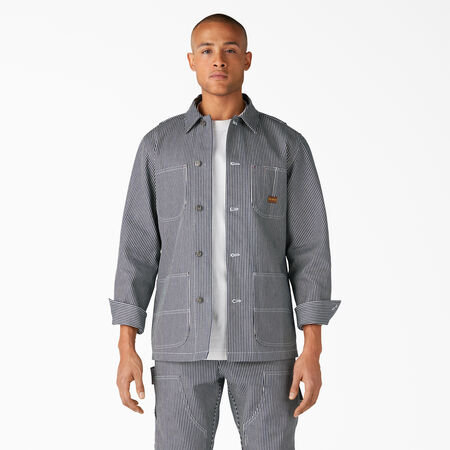 Dickies 1922 Hickory Striped Chore Coat - Blue White Hickory Stripe &#40;HS&#41;