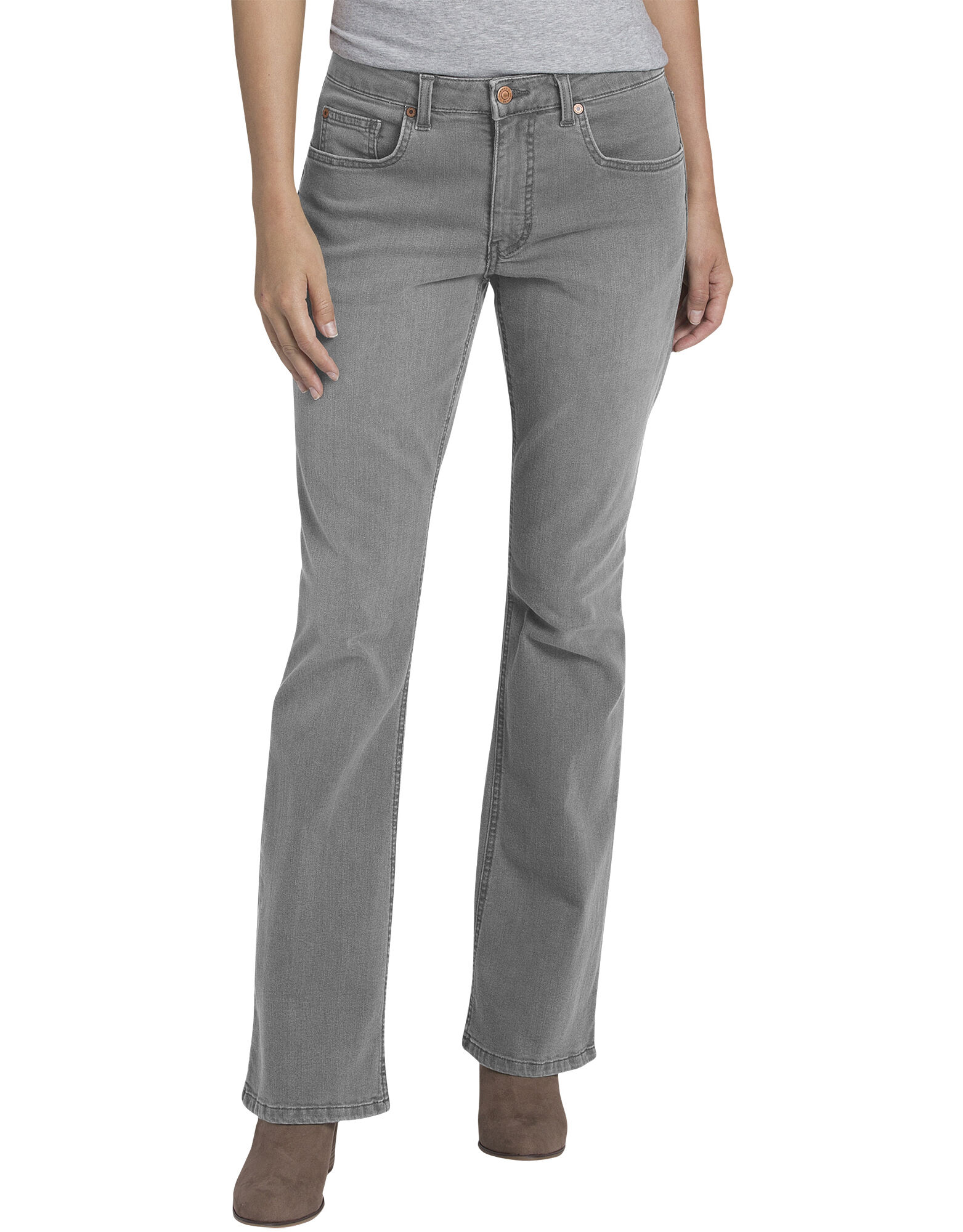 womens gray bootcut jeans