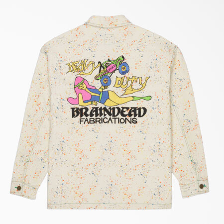 Brain Dead Paint Splatter Canvas Jacket - White &#40;WH&#41;